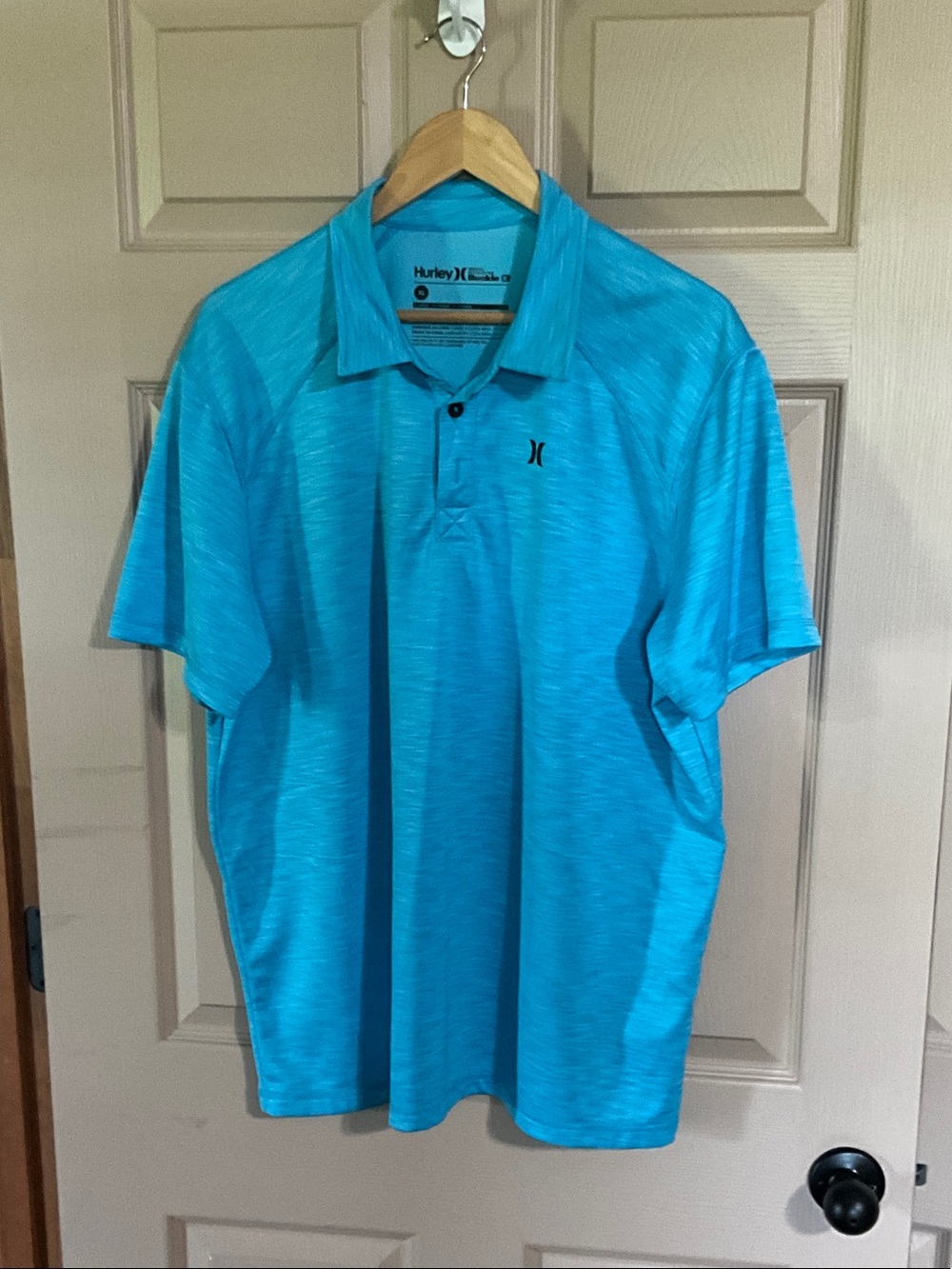 Hurley Men's Teal Blue Heather Polo Shirt